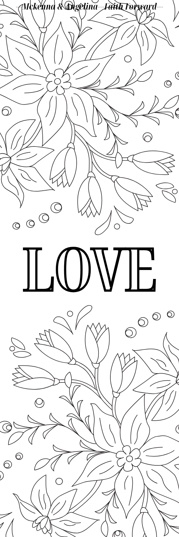 A bookmark with the word 'Love'.